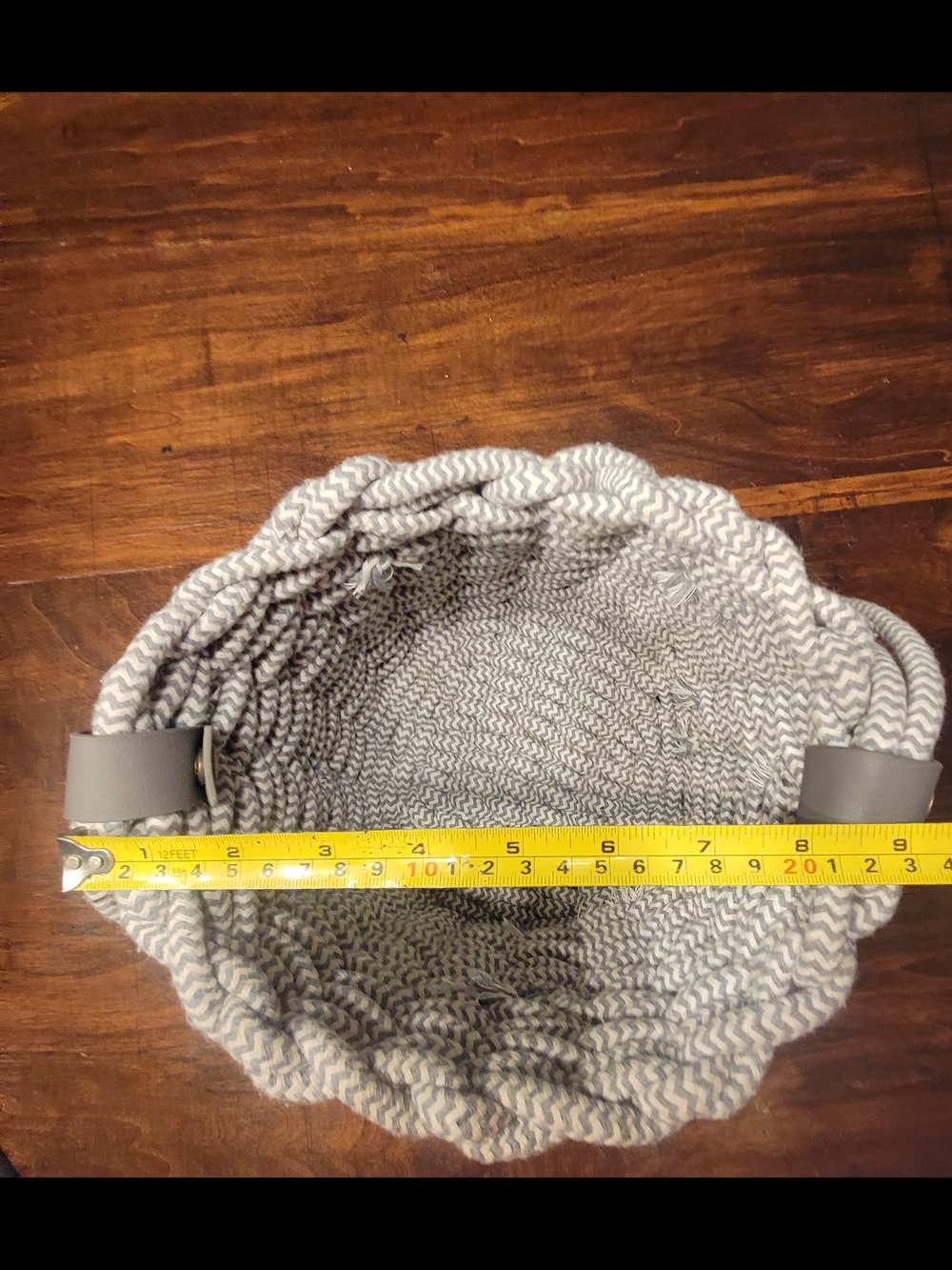 Project 62 Gray Chunked Rope Storage Basket with Loop Handles - Picture 2 of 5